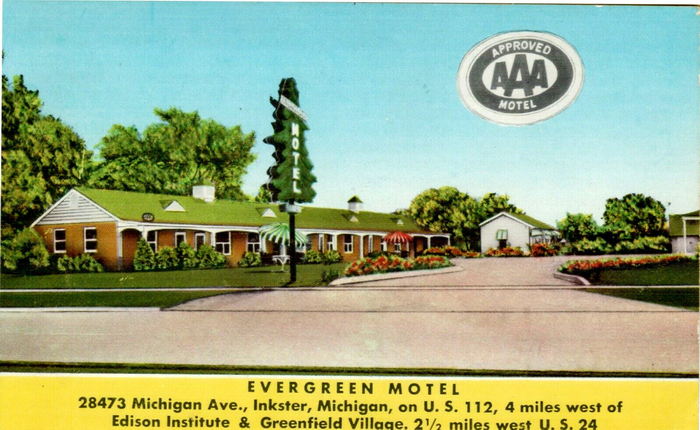 Evergreen Motel - OLD POSTCARD AND PROMOS